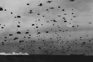 Canadian paratroopers practicing maneuvers