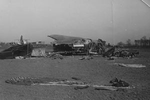 A wrecked Hamilcar glider.