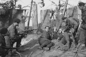 British Infantry take German Prisoners