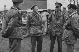 The C-in-C with Maj Gen E.L. Bols