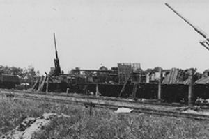 A mobile flak train full of 88s
