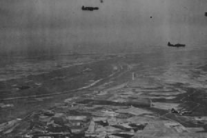Douglas Dakotas tow Airspeed Horsa gliders