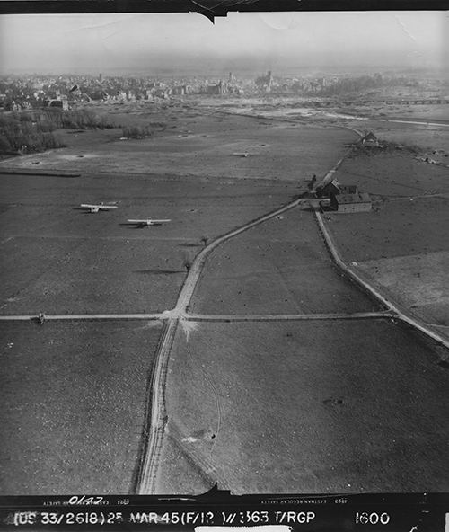Aerial Photo Showing Airborne Gliders.