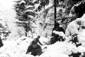 American infantrymen of the 290th Regiment