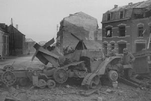 Third Army Infantrymen salvage parts