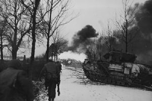 British troops move into the attack northward from Echt