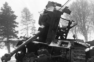 A Pz MkIV wrecked by concentrated American fire-power