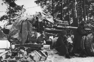 90mm Anti Tank gun belonging to 148th Field Artillery Bn