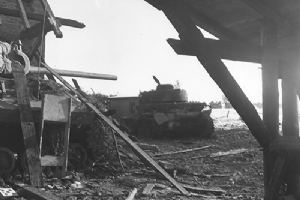A tank of the 1st Bn, 26th Infantry Regt