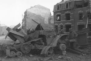 Two soldiers from the 3rd Army in Bastogne