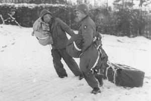 Browse Two members of the 101st Airborne Division in Bastogne