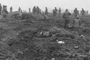 Members of the 1st Bn, 395th Infantry Regt