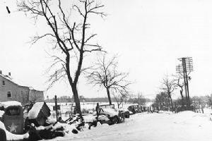 Vehicles of American soldiers massacred at Malmedy