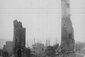 Ruins of St Vith after Allied and German bombardment
