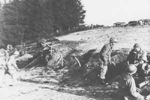 Dugouts built into a bank near Vaux Chavanne