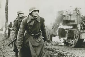 German infantry advancing during the Battle of the Bulge