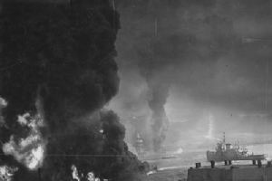 Capsized USS Oklahoma