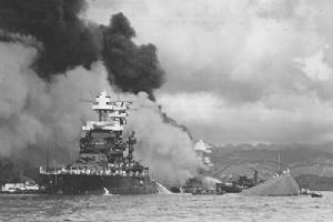 USS MARYLAND damaged slightly