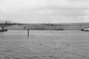 Rescue parties working on the USS UTAH