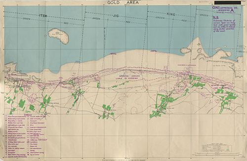 Gold Beach Defence Overprint 1:12,500