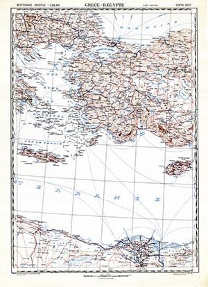 Browse GSGS 4281 1:2,000,000 Grece B Egypte Centre Sheet
