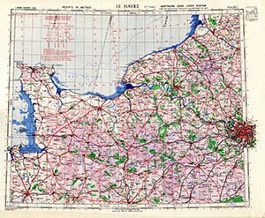 Browse GSGS 4072 1:500,000 Le Harve & Normandy Sheet NW 48/2