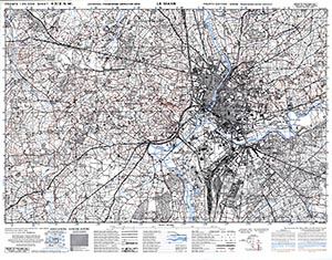 GSGS 4347 1:25,000 Le Mans Sheet 43/02 NW (UTM Grid)