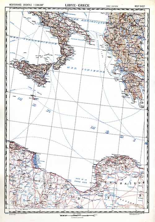 GSGS 4281 1:2,000,000 Libye Grece West Sheet
