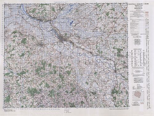 GSGS 4416 1:100,000 Bremen Sheet M3