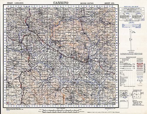 GSGS 4164 1:100,000 Cassino Sheet 160