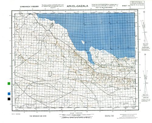 GSGS 4076 1:100,000 Ain El Gazala Sheet 18
