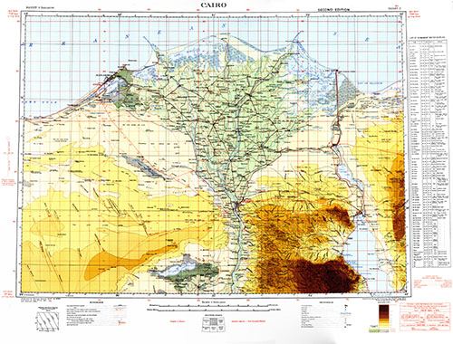 GSGS 4084 1:500,000 Cairo Sheet 2