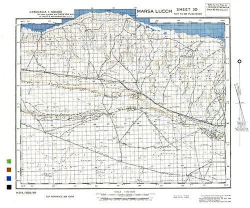 GSGS 4076 1:100,000 Marsa Lucch Sheet 30
