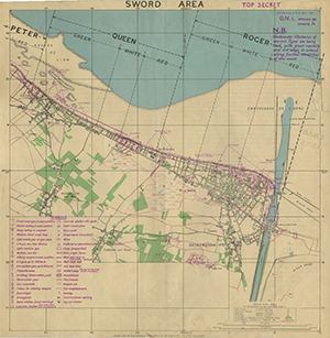 Browse Sword Beach Defence Overprint 1:12,500
